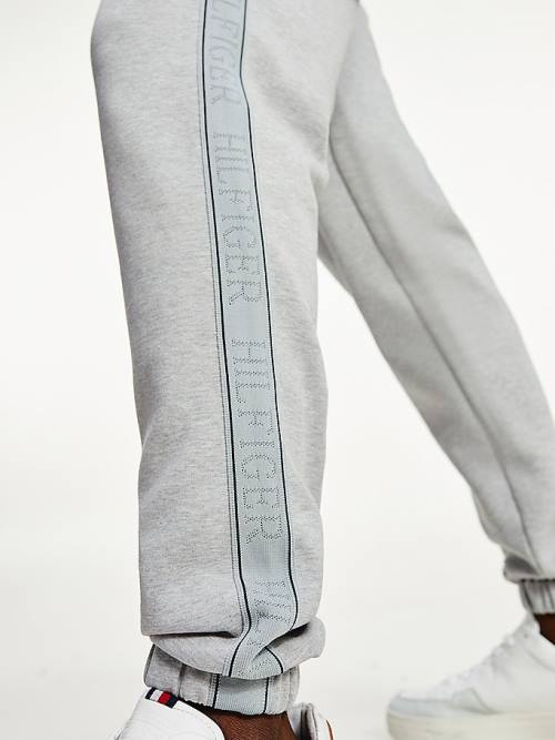 Tommy Hilfiger Intechno Knit Logo Tape Joggers Pantolon Erkek Gri | TH642OPG