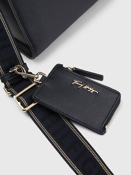 Tommy Hilfiger Joy Signature Satchel Çanta Kadın Mavi | TH749KFQ