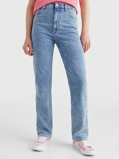 Tommy Hilfiger Julie Ultra High Rise Straight Jean Pantolon Kadın Denim | TH063GJQ