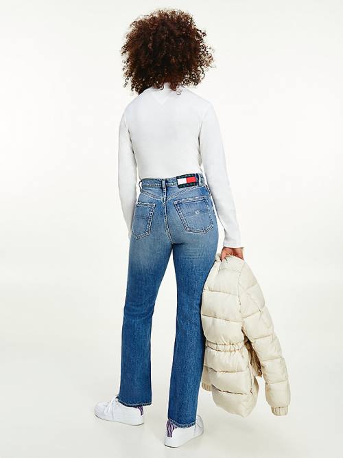 Tommy Hilfiger Julie Ultra High Rise Straight Distressed Jean Pantolon Kadın Denim | TH173CPG