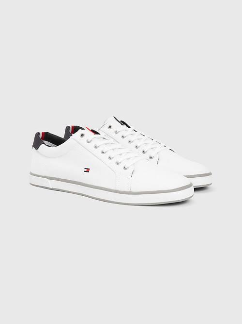 Tommy Hilfiger Kanvas Dantel Up Spor Ayakkabı Erkek Beyaz | TH895OGN