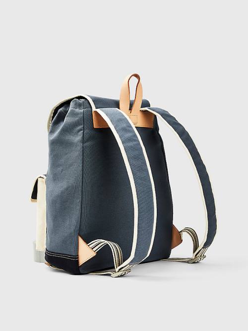 Tommy Hilfiger Kanvas Flap Backpack Çanta Erkek Mavi | TH395YVM