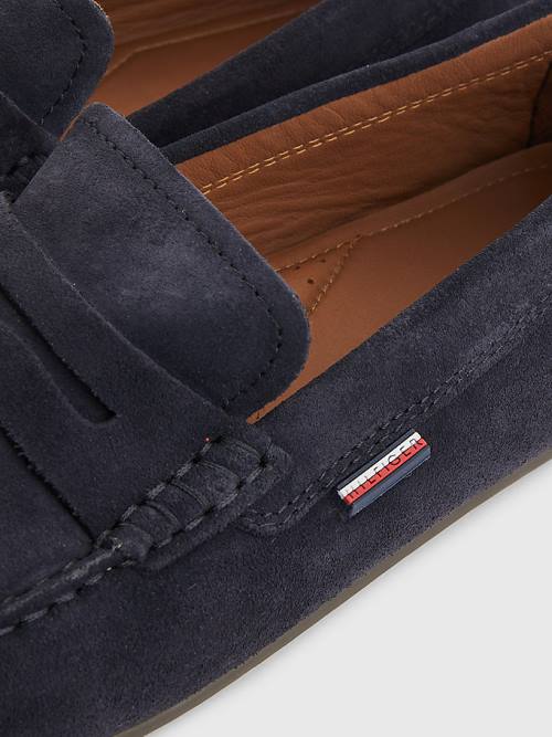 Tommy Hilfiger Klasik Süet Driving Günlük Ayakkabı Erkek Mavi | TH950KTX