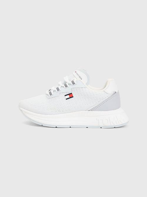 Tommy Hilfiger Knit Low-Top Flag Spor Ayakkabı Kiz Çocuk Mavi | TH641QGZ