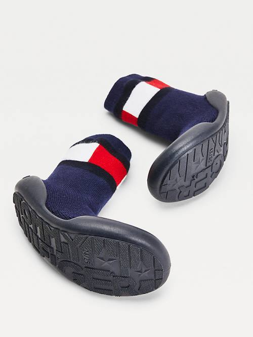 Tommy Hilfiger Knitted Colour-Blocked Terlik Sock Bot Erkek Çocuk Mavi | TH394VSE