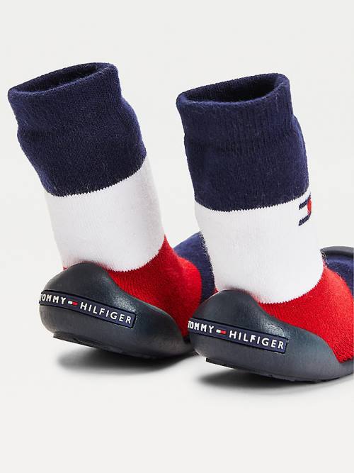 Tommy Hilfiger Knitted Signature Terlik Sock Bot Erkek Çocuk Mavi | TH216UOI