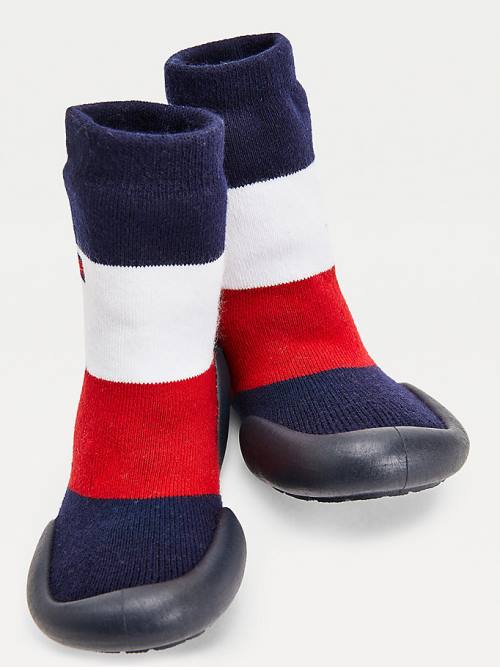 Tommy Hilfiger Knitted Signature Terlik Sock Bot Erkek Çocuk Mavi | TH216UOI