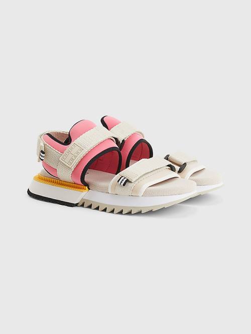 Tommy Hilfiger Krampon Mix Sandalet Kadın Pembe | TH931FXW