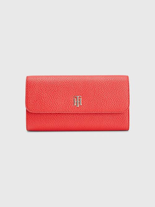 Tommy Hilfiger Large Flap Cüzdan Kadın Kırmızı | TH635DNR