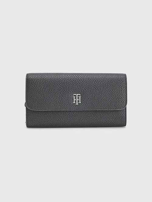 Tommy Hilfiger Large Flap Cüzdan Kadın Siyah | TH901QCM