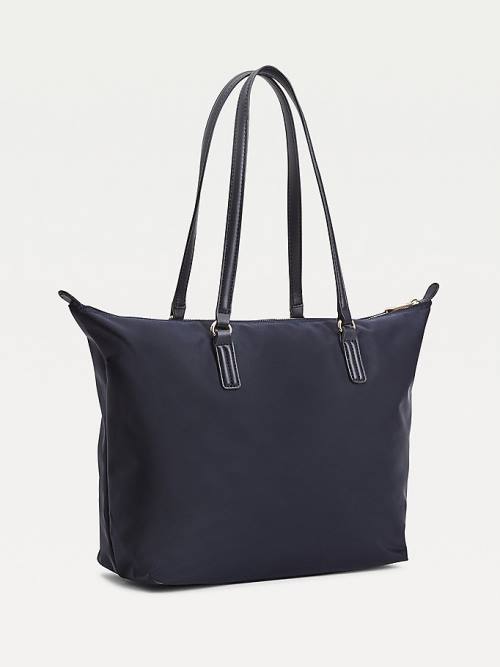 Tommy Hilfiger Large Recycled Tote Çanta Kadın Mavi | TH497ICN