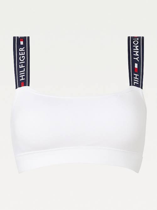 Tommy Hilfiger Logo Askılı Bralette İç Giyim Kadın Beyaz | TH680RIL