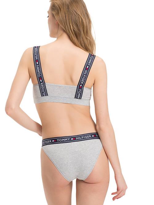 Tommy Hilfiger Logo Askılı Bralette İç Giyim Kadın Gri | TH981RTG