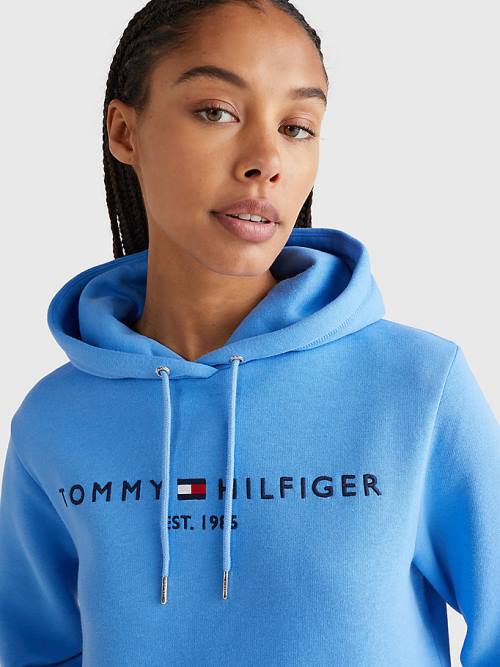 Tommy Hilfiger Logo Elbise Kadın Mavi | TH063PKI