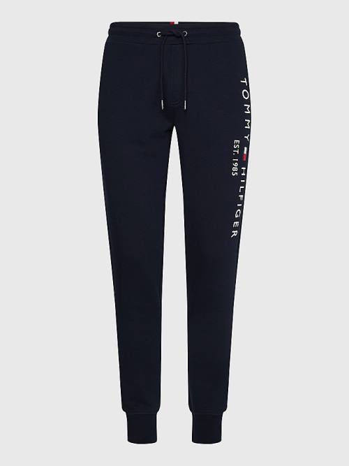 Tommy Hilfiger Logo Organic Pamuklu Joggers Pantolon Erkek Mavi | TH153WOE