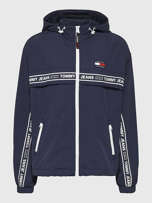 Tommy Hilfiger Logo Tape Chicago Windbreaker Ceket Kadın Mavi | TH914EIN