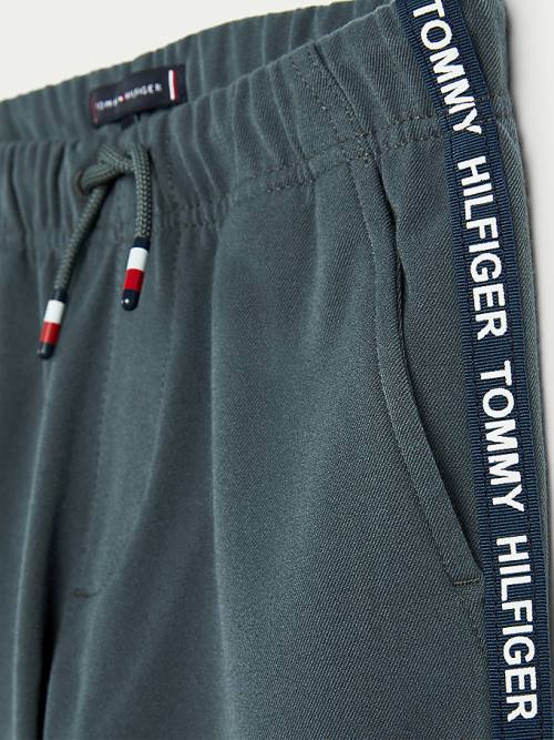 Tommy Hilfiger Logo Tape Drawstring Joggers Pantolon Erkek Çocuk Yeşil | TH143SJY