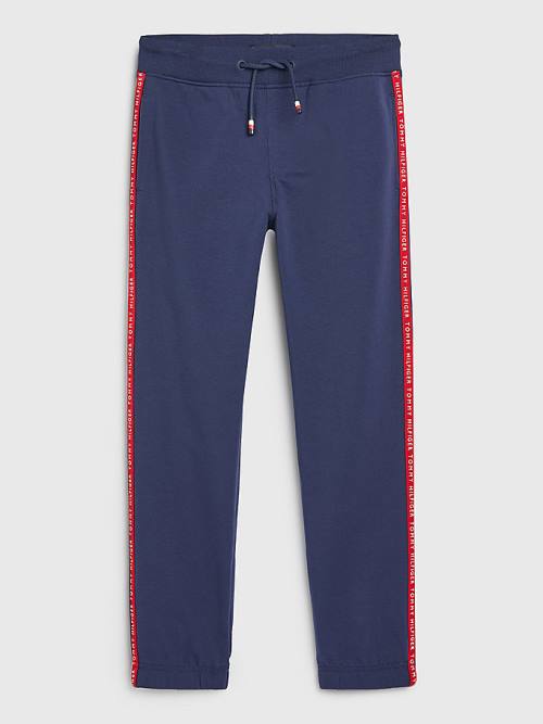 Tommy Hilfiger Logo Tape Joggers Pantolon Erkek Çocuk Mavi | TH206DWZ