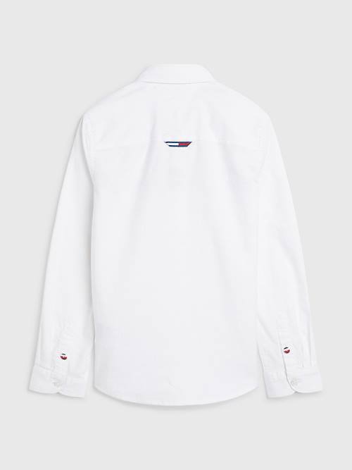 Tommy Hilfiger Logo Tape Oxford Gömlek Erkek Çocuk Beyaz | TH205OQI