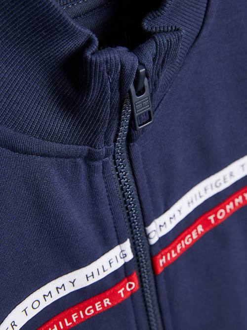 Tommy Hilfiger Logo Tape Parça Sweatshirt Erkek Çocuk Mavi | TH602FCO