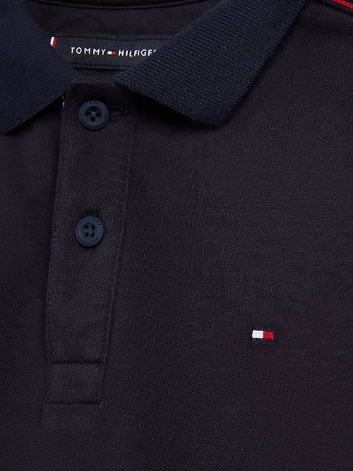 Tommy Hilfiger Logo Tape Polo Tişört Erkek Çocuk Mavi | TH765PAC