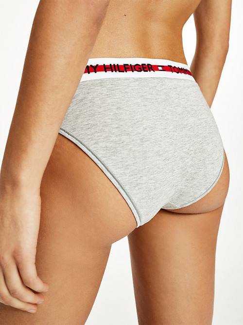 Tommy Hilfiger Logo Tape Waistband Briefs İç Giyim Kadın Gri | TH718BPZ