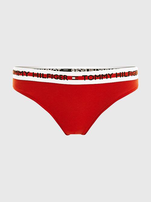 Tommy Hilfiger Logo Tape Waistband Briefs İç Giyim Kadın Kırmızı | TH745IYF