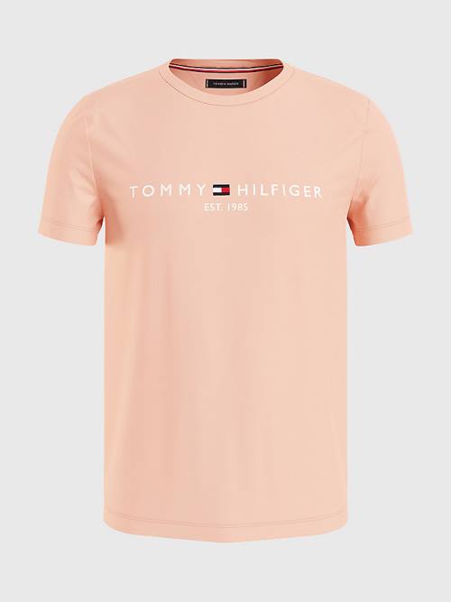 Tommy Hilfiger Logo Tişört Erkek Turuncu | TH349UKP