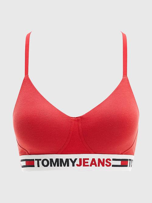 Tommy Hilfiger Logo Underband Lightly Astar Bralette İç Giyim Kadın Kırmızı | TH437KGW