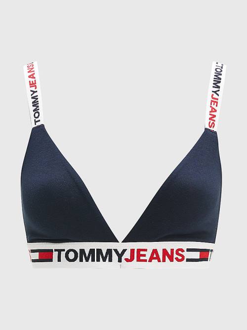 Tommy Hilfiger Logo Underband Triangle Bra İç Giyim Kadın Mavi | TH260DGL