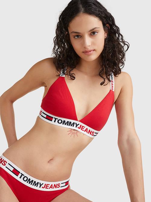 Tommy Hilfiger Logo Underband Triangle Bra İç Giyim Kadın Kırmızı | TH413UGF