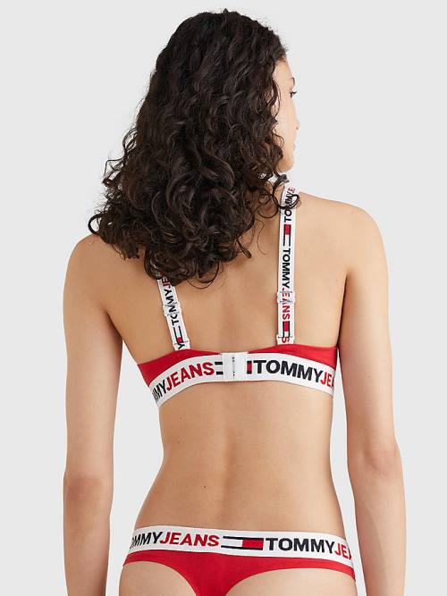 Tommy Hilfiger Logo Underband Triangle Bra İç Giyim Kadın Kırmızı | TH413UGF