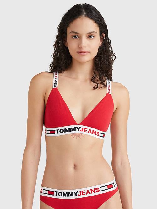 Tommy Hilfiger Logo Underband Triangle Bra İç Giyim Kadın Kırmızı | TH413UGF