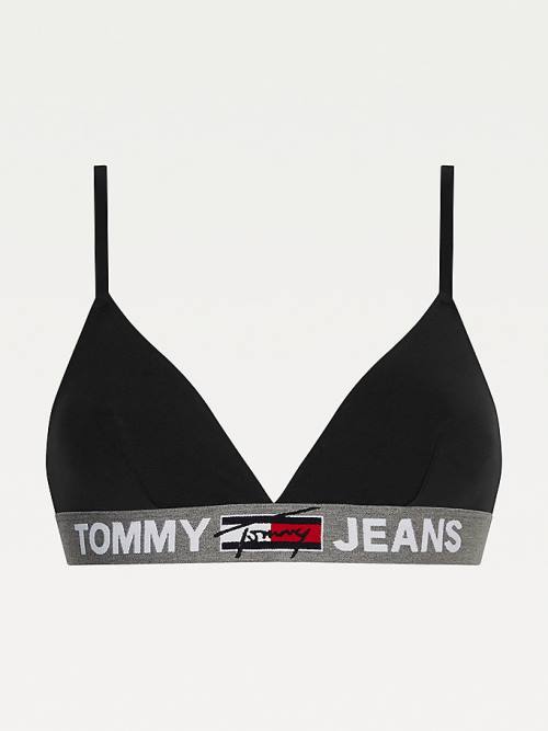 Tommy Hilfiger Logo Underband Unlined Triangle Bra İç Giyim Kadın Siyah | TH092MWS