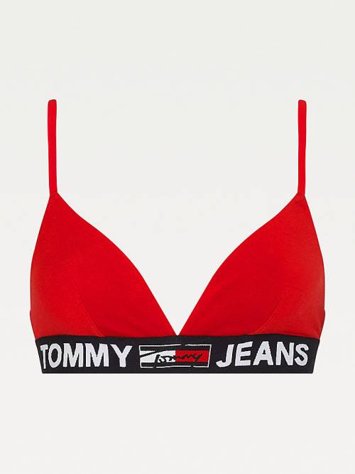 Tommy Hilfiger Logo Underband Unlined Triangle Bra İç Giyim Kadın Kırmızı | TH976ZDT