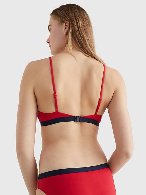 Tommy Hilfiger Logo Waistband Bikini Bralette Mayo Kadın Kırmızı | TH932OAN