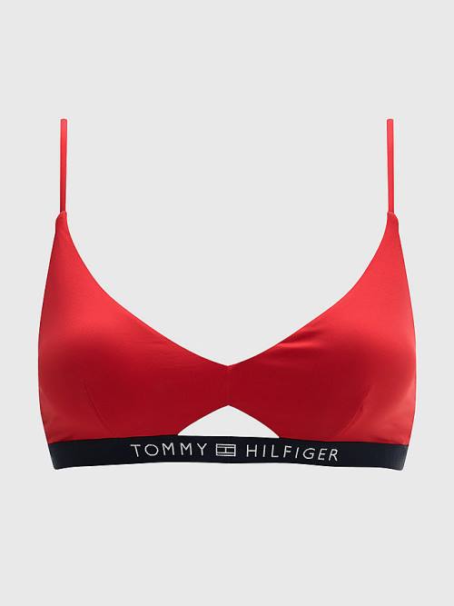 Tommy Hilfiger Logo Waistband Bikini Bralette Mayo Kadın Kırmızı | TH932OAN