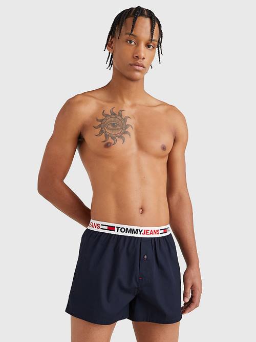 Tommy Hilfiger Logo Waistband Boksör Shorts İç Giyim Erkek Mavi | TH019SDH