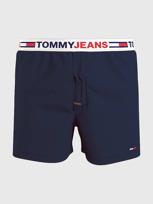 Tommy Hilfiger Logo Waistband Boksör Shorts İç Giyim Erkek Mavi | TH019SDH