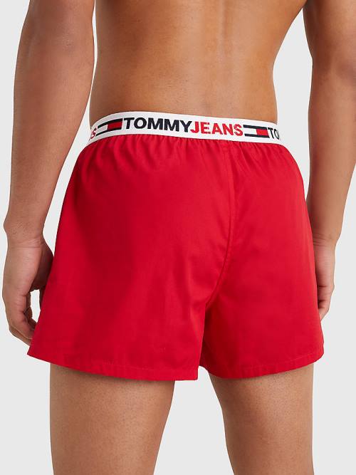 Tommy Hilfiger Logo Waistband Boksör Shorts İç Giyim Erkek Kırmızı | TH802BKI