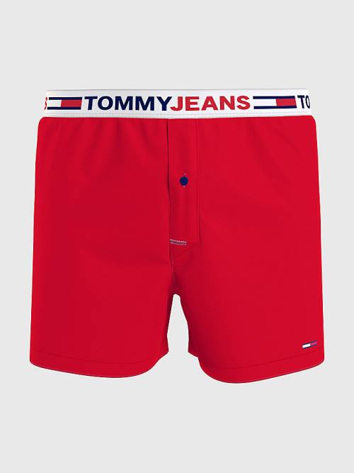 Tommy Hilfiger Logo Waistband Boksör Shorts İç Giyim Erkek Kırmızı | TH802BKI