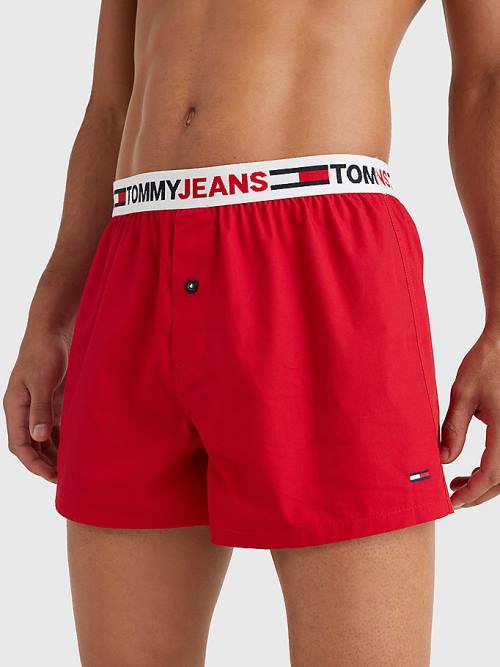 Tommy Hilfiger Logo Waistband Boksör Shorts İç Giyim Erkek Kırmızı | TH802BKI