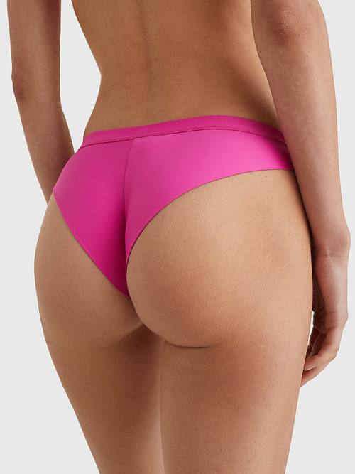 Tommy Hilfiger Logo Waistband Brazilian Bikini Bottoms Mayo Kadın Pembe | TH420LTD