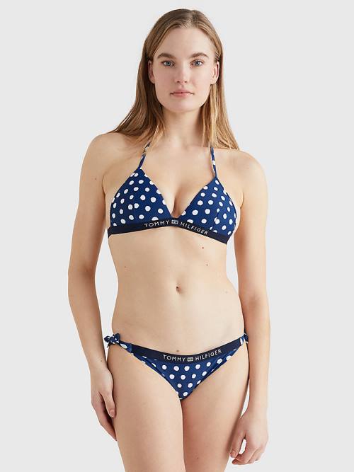 Tommy Hilfiger Logo Waistband Cheeky Fit Bikini Bottoms Mayo Kadın Mavi | TH045LMY