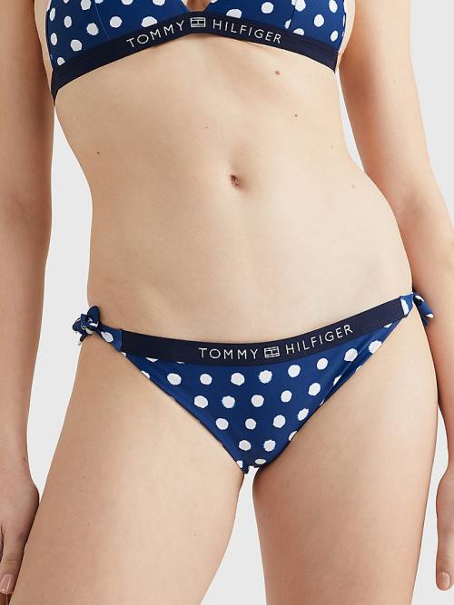 Tommy Hilfiger Logo Waistband Cheeky Fit Bikini Bottoms Mayo Kadın Mavi | TH045LMY