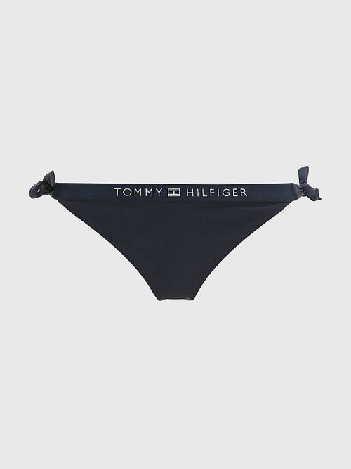 Tommy Hilfiger Logo Waistband Cheeky Fit Bikini Bottoms Mayo Kadın Mavi | TH083VCY