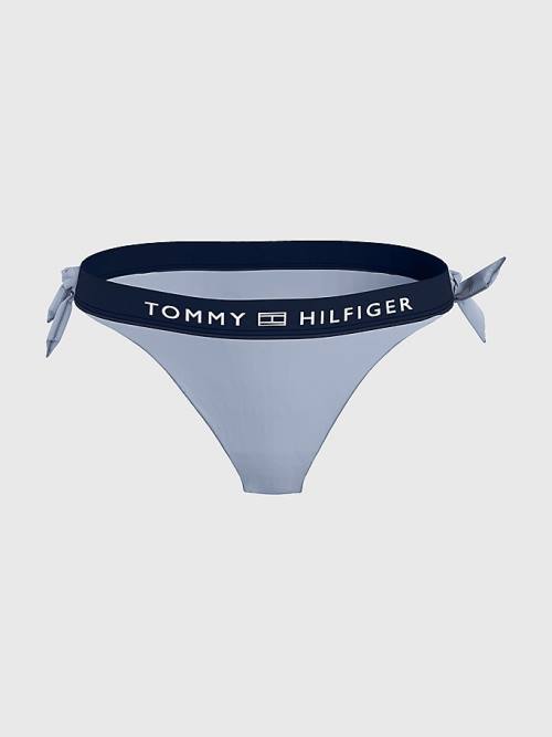 Tommy Hilfiger Logo Waistband Cheeky Fit Bikini Bottoms Mayo Kadın Mavi | TH841YZJ