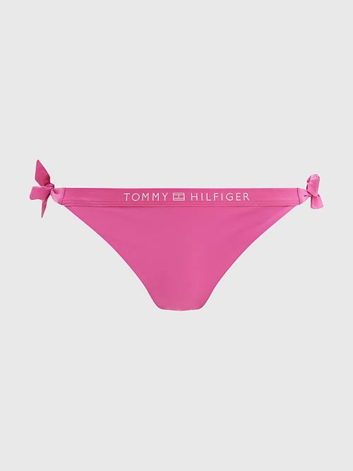 Tommy Hilfiger Logo Waistband Cheeky Fit Bikini Bottoms Mayo Kadın Pembe | TH956WSJ