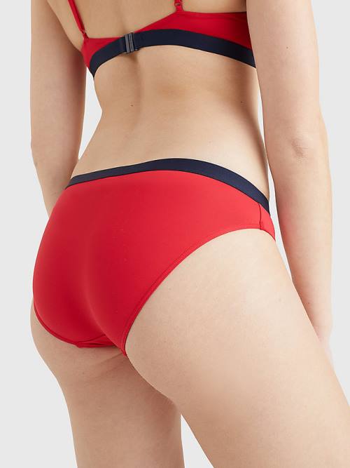 Tommy Hilfiger Logo Waistband Klasik Bikini Bottoms Mayo Kadın Kırmızı | TH279EGC