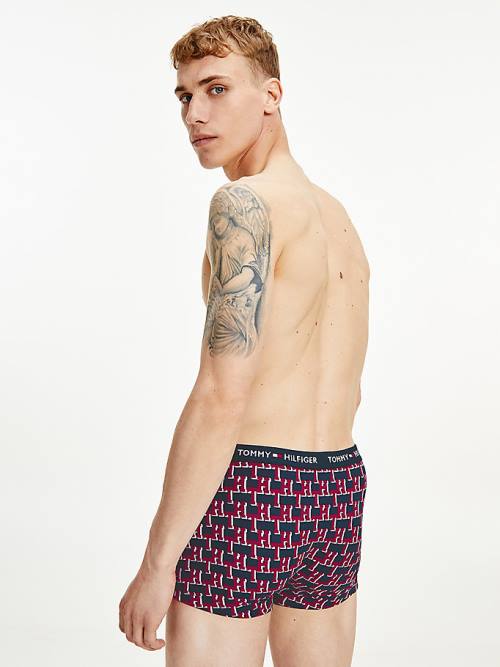 Tommy Hilfiger Logo Waistband Print Trunks İç Giyim Erkek Bej Rengi | TH064CTI